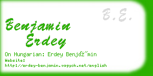 benjamin erdey business card